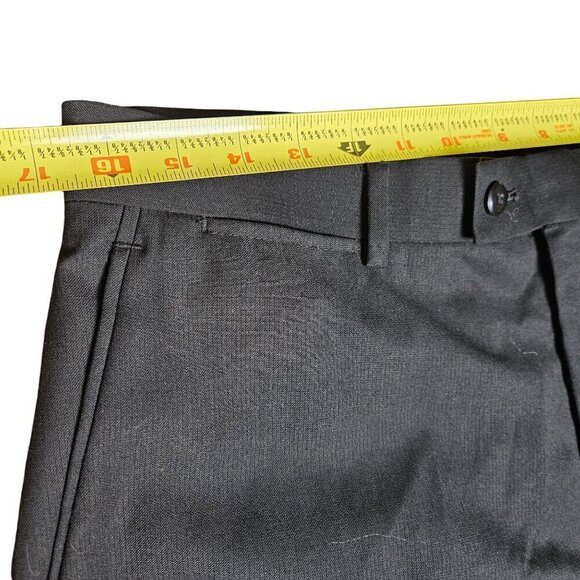 J. Ferrar Modern Fit Flat Front‎ Dress Pants Straight Leg Black Mens 34x30 NWT - Picture 11 of 13